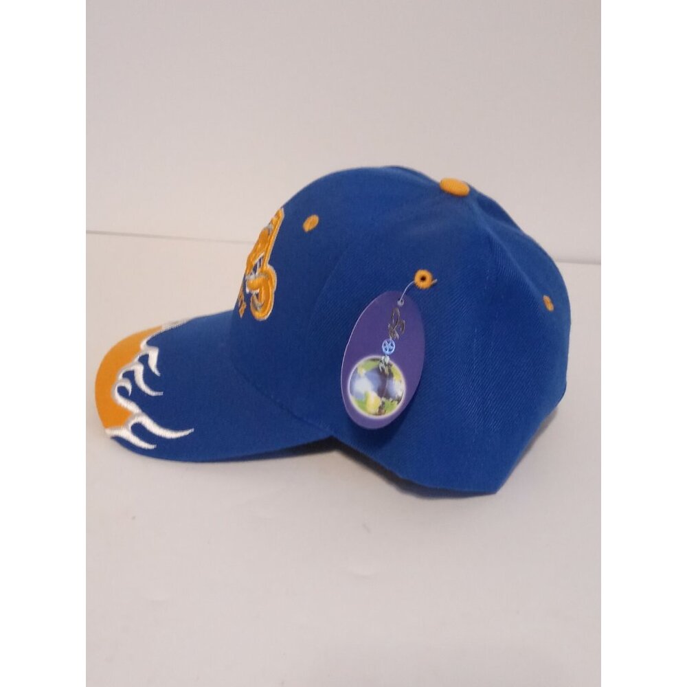 NWT - Blue Choppers Cap Embroidered Motorcycle Flames - Picture 2 of 4